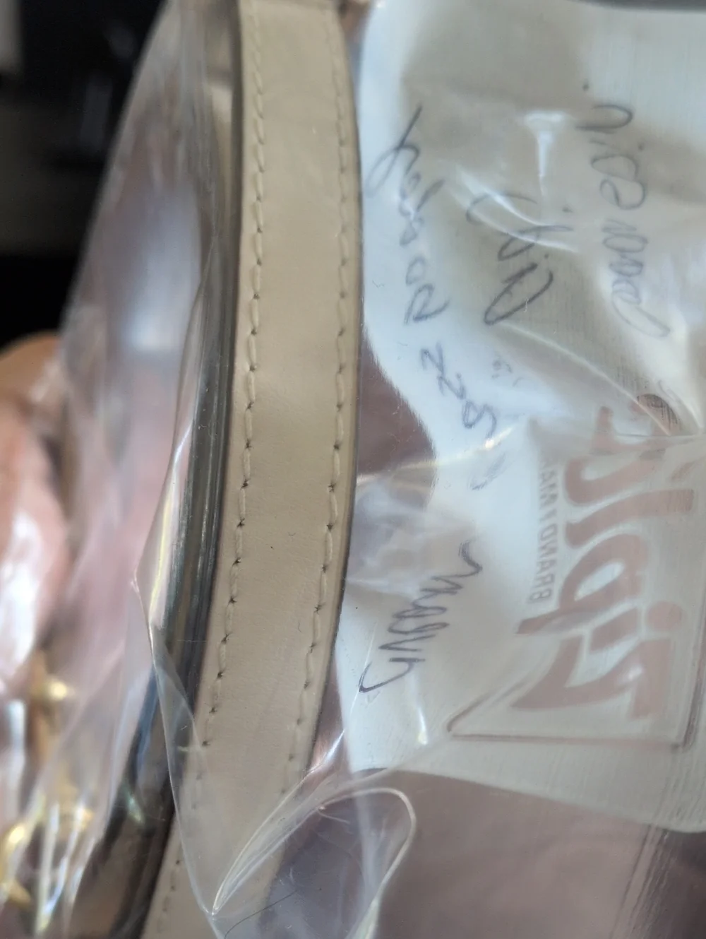 Coach Cream Crossbody Strap‎ With Gold Dog Leash 50 Inch Adj